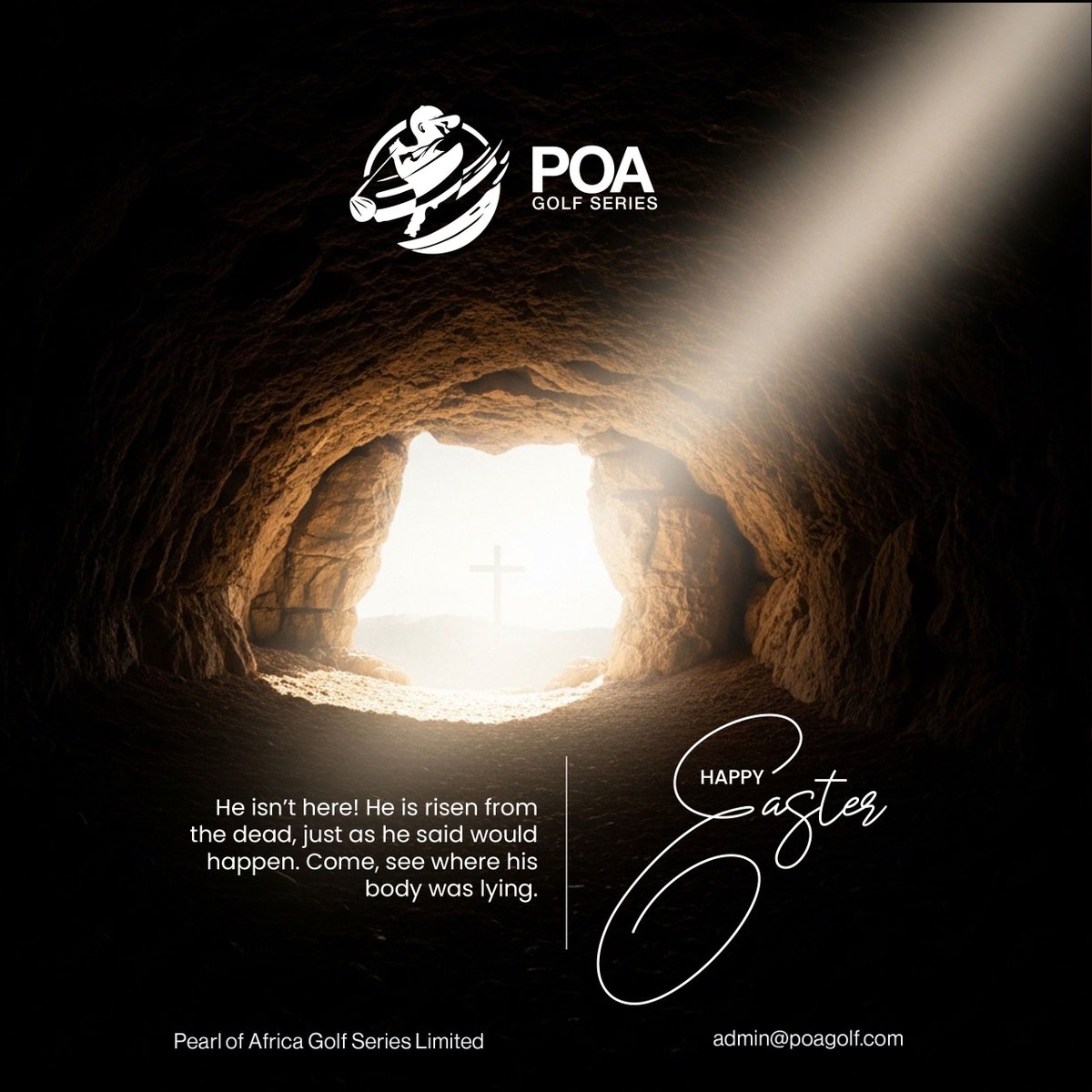 He is risen, a new hope and beginnings are ours to embrace.

Wishing you and your loved ones a joyful Easter, from us the #POAGolfSeries #PearlOfAfricaGolfSeries team.  

#Golf #ForTheLoveOfGolf #GolfInUganda