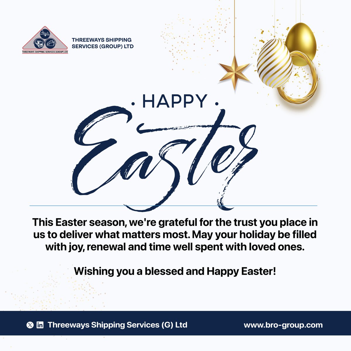 3waysshipping's tweet photo. 🐣 Happy Easter from TWS

Thankful for every client &amp; partner who trusts us to deliver what matters most. Wishing you a joyful, blessed Easter spent with loved ones. 🌸✨

#HappyEaster  #TWS https://t.co/7q8pjOBwP2