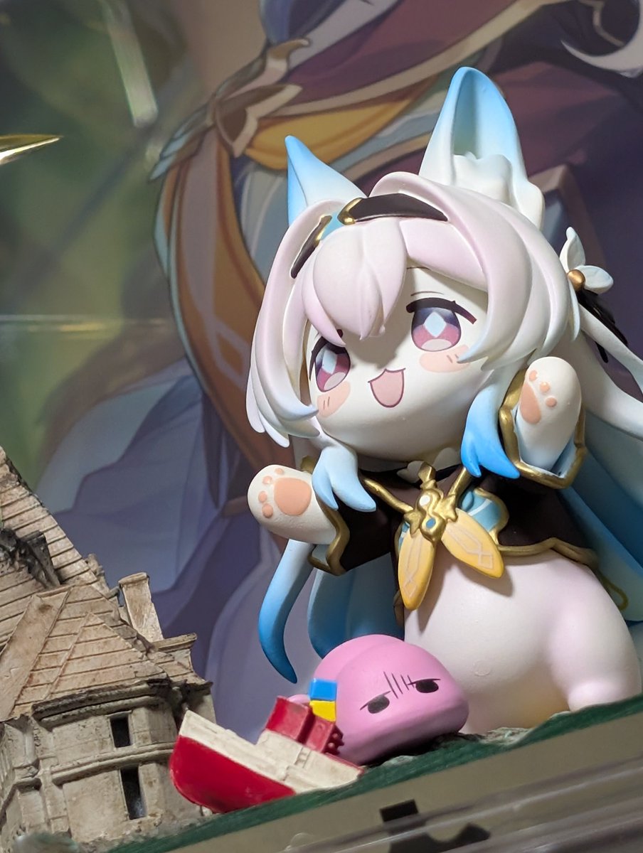 irobata's tweet photo. 気になって注文した海外フィギュア届いてた！ ホタルにゃんカワユス！！

＼がおー／ https://t.co/5WnjJGA0qA
