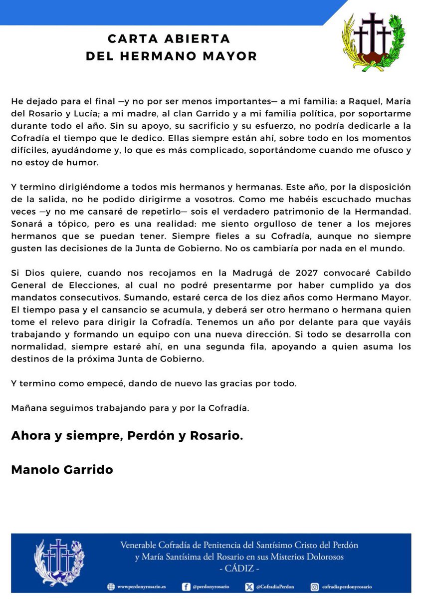 Cofradía del Perdón tweet media