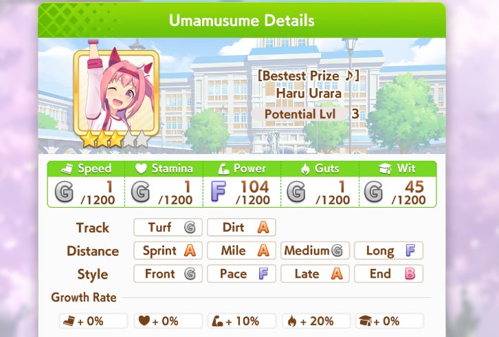 GeoFallsThrough's tweet photo. any thoughts on my build?
#umamusume https://t.co/qv5NUsQ1jU