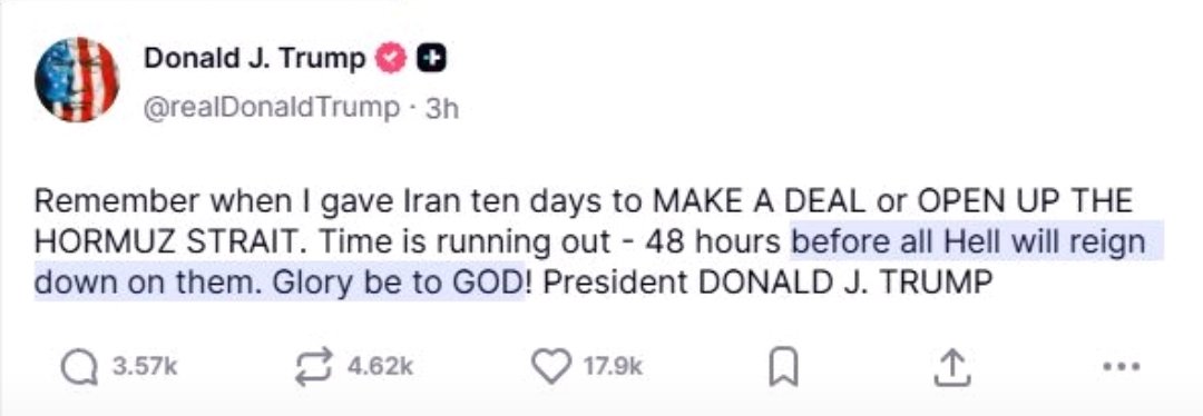 WiseCastX's tweet photo. ترامپ: 48 ساعت تا زمانی که جهنم رو بر سر ایران بریزم... "خدا بزرگ است"!
همون طوری که داعش و رژیم "الله و اکبر" میگن این دینخوهای مسیحی و یهودی هم با همین مزخرفات قتل و جنایت و کشتار میکنن.
آزادی مردم با هیچ منجی ارتجاعی جنایتکاری نمیاد
#StopIranWar
#StopIsraelImmediately https://t.co/t3q1kw4ORQ