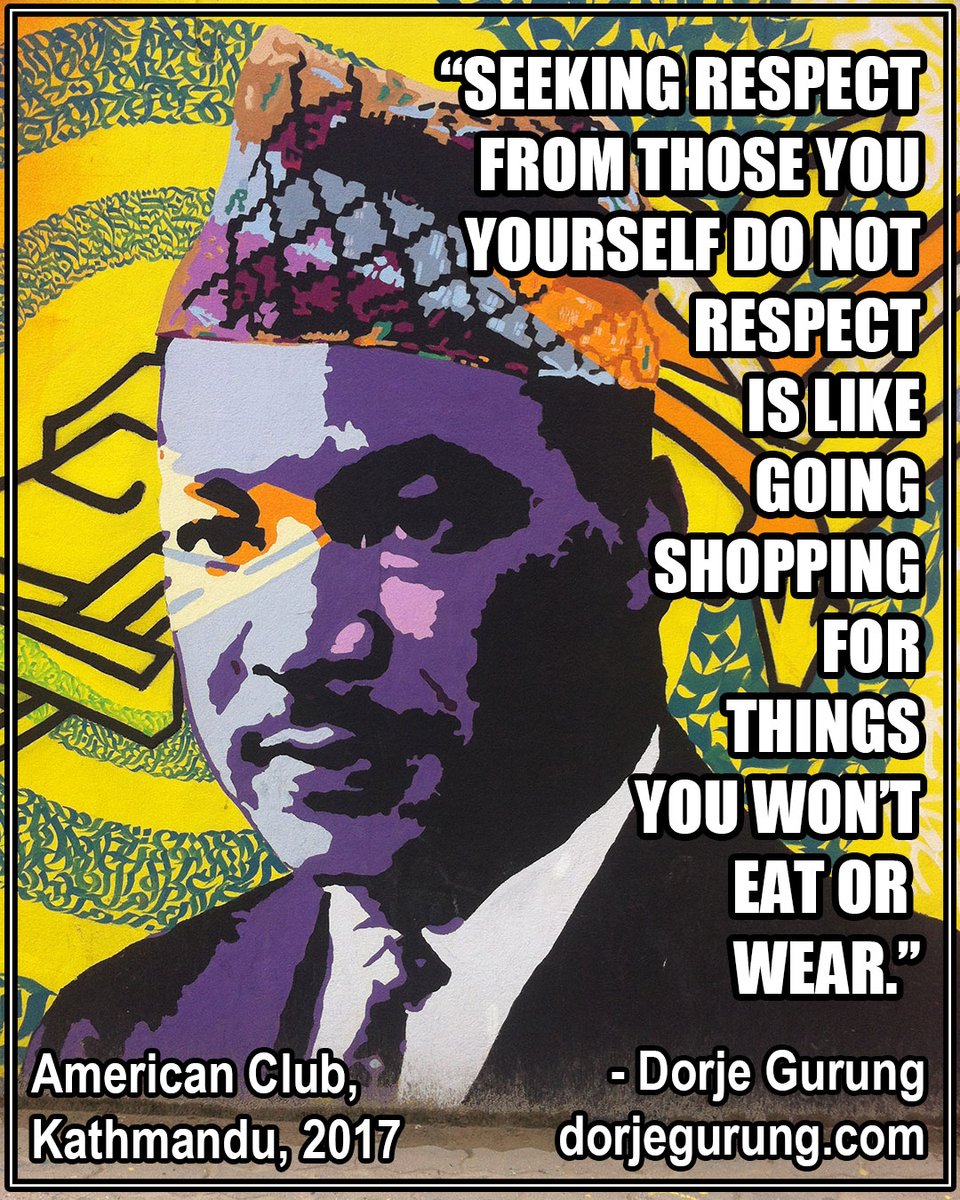 Dorje_sDooing's tweet image. If you seek #respect from (anonymous) strangers &amp;amp;/or those you yourself don't have any respect for, then you don't have insufficient #SelfRespect &amp;amp; do NOT value yourself sufficiently, among other things. You are likely highly #insecure &amp;amp; likely have low #SelfEsteem as well.