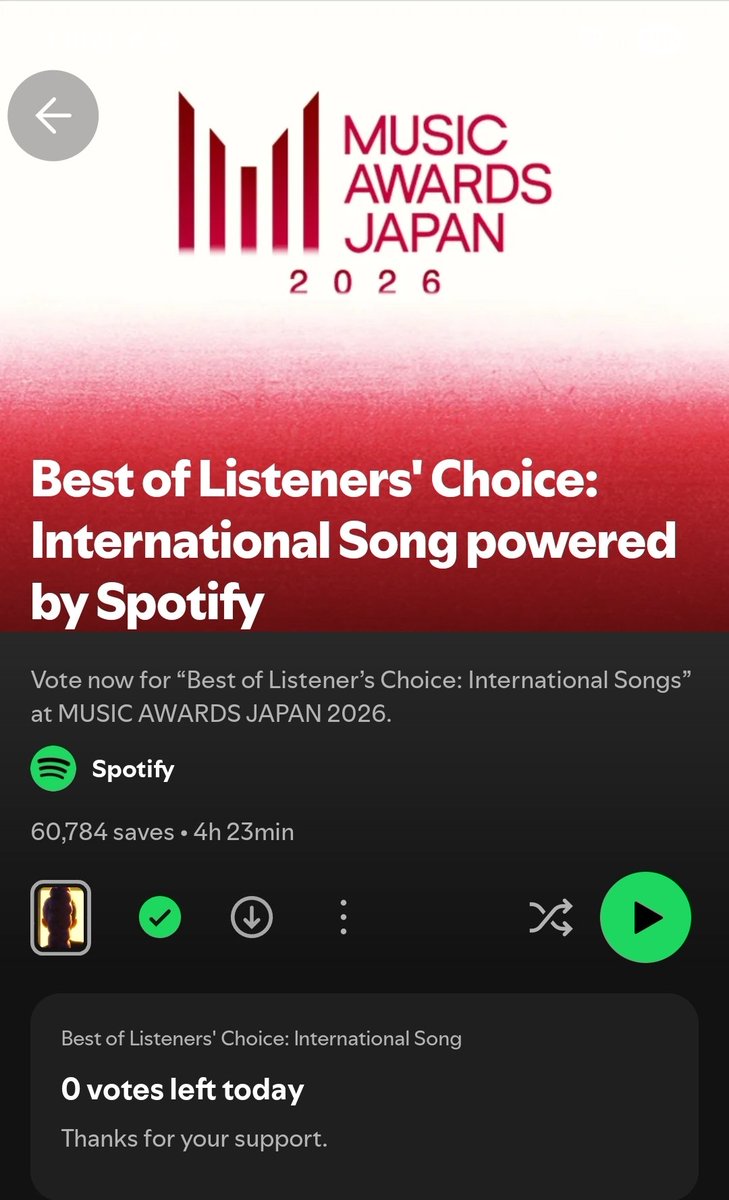 JinBase_'s tweet photo. Have you voted for  today? 🩷

Vote “Don’t Say You Love Me” on Spotify under Best Listener’s Choice International Song (Music Awards Japan)!

• Premium accounts: up to 2 votes per day
• Non-premium accounts: 1 vote per day

Make sure to use all your Spotify accounts and vote daily!

Voting ends on April 8 — let’s do our best 💜

🔗 https://t.co/prVAKwOHmb

#Jin #BTSJIN #진 #방탄소년단진