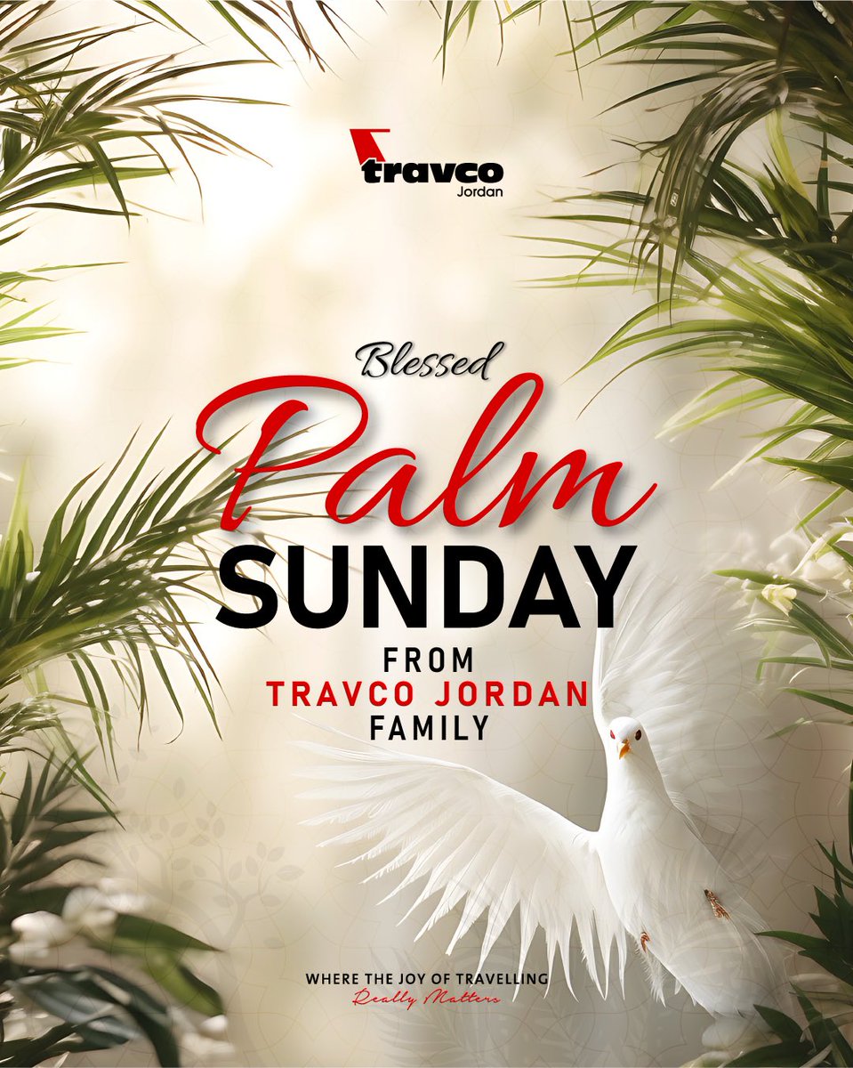 TravcoJordan's tweet photo. Happy #palm Sunday Everyone 🌿❤️ 

#travco #TravcoJordan #PalmSunday #Eid #holiday #vacation #travel #tourism https://t.co/uZoC3dyhRh