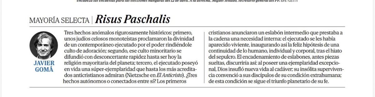 parra1959's tweet image. Muy interesante la reflexión de Pascua de @JavierGomaL ✨🌿🙏

#Pascua #Reflexión #Pensamiento #Filosofía #Vida #Inspiración