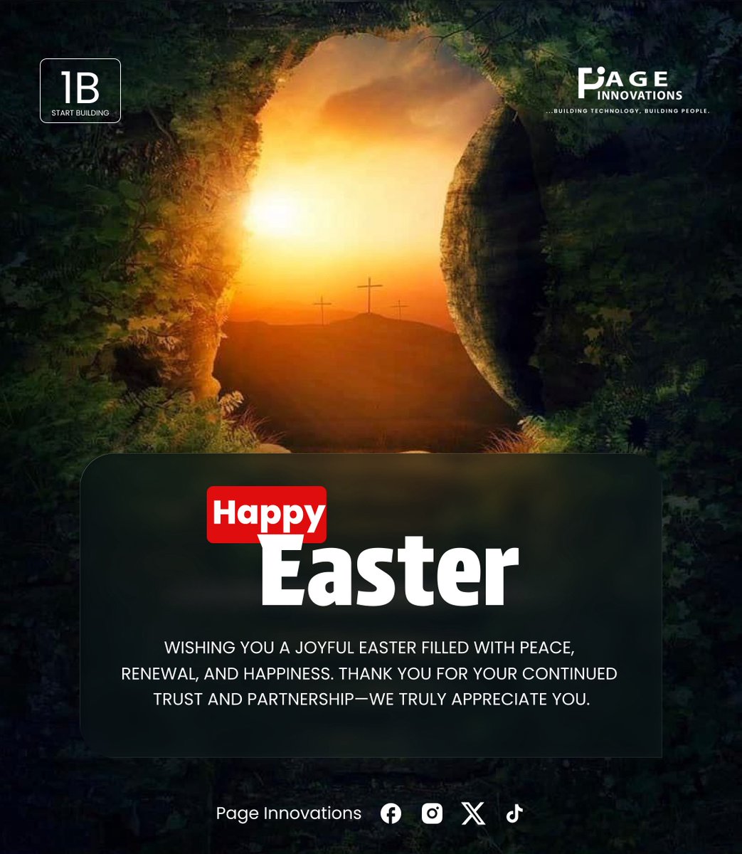 PageInnova247's tweet photo. Happy Easter  A season of renewal, growth, and new opportunities.
Here’s to building, learning, and evolving—together https://t.co/FT0AW25IOw