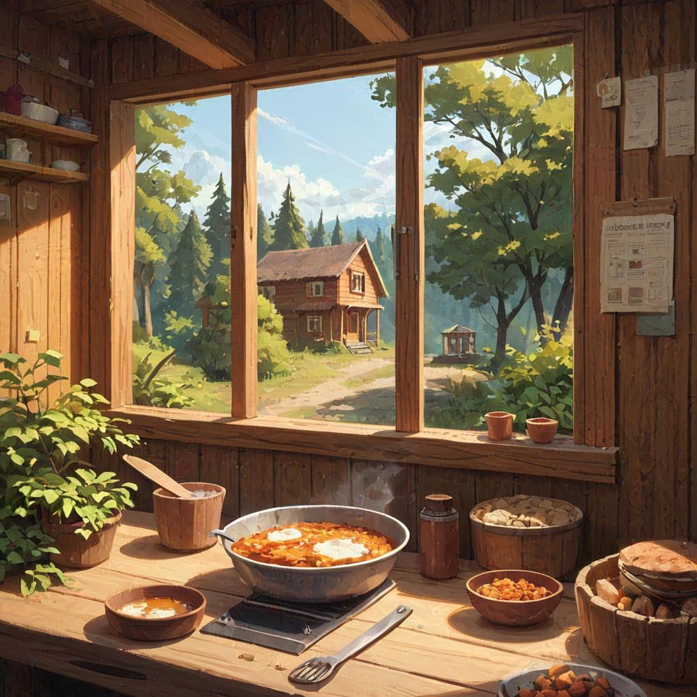 MurkHaunt's tweet image. #background_art #cabin #snug #art