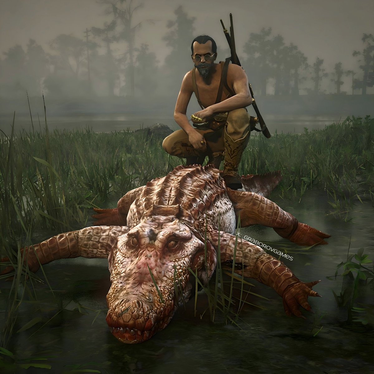 graborovgames's tweet photo. Morning catch — a Legendary Alligator just outside Saint Denis
#RedDeadRedemption #rdr2 #rdo #reddeadonline #saverdo #GTA #gta5 #gta6 #GTAVI #RockstarGames #vp #VirtualPhotography #WorldofVP #LaCasaDeLosFamososCol #JHOPE #GTA6LEAKS #gamer #red #movie #funny #hot #amici24 https://t.co/UQyfEJ06rd