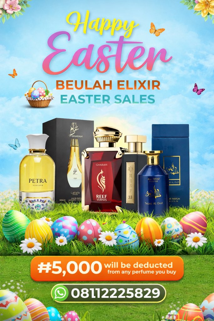 petersbeulah2's tweet image. HAPPY EASTER 🔥🔥🔥🔥🔥🔥

Don’t miss out 🔥

Your signature scent is waiting…
Beulah Elixir is selling fast!

Smell luxurious every day ✨
📲 Order now: 08112225829

#BeulahElixir #LuxuryScent #PerfumeLover #ShopNow #PerfumeDeals