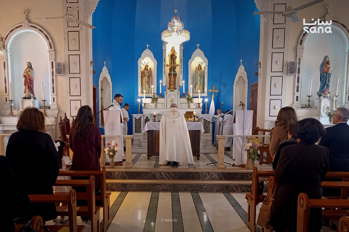 SANAEnOfficial's tweet image. Western-calendar Christians in Syria hold Easter prayers and Masses across the country
#Western_calendar
#Christians
#syria