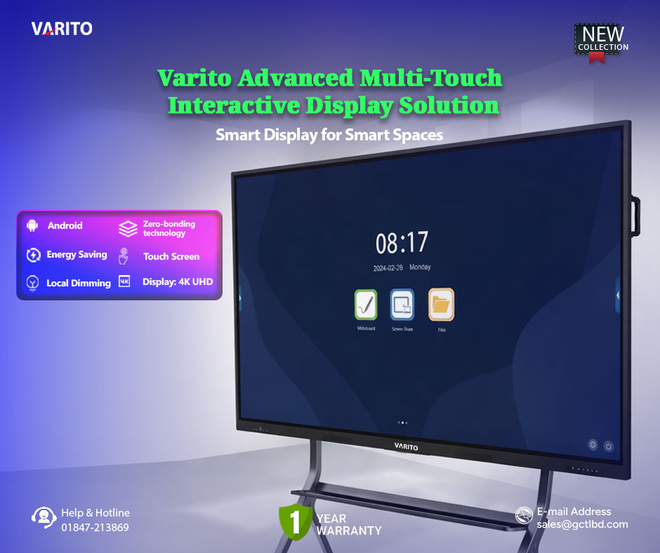 gctlbd's tweet photo. Varito Advanced Multi-Touch Interactive Display Solution
πππ«π―π’ππ ππ’π§π€: https://t.co/R1cvuEqzZx
ππ¨ππ₯π’π§π: πππππ-ππππππ
π-π¦ππ’π₯: π¬ππ₯ππ¬@π πππ₯ππ.ππ¨π¦
#Varito #GCTLsecurity #InteractiveDisplay #MultiTouchDisplay https://t.co/miQxsJizfg