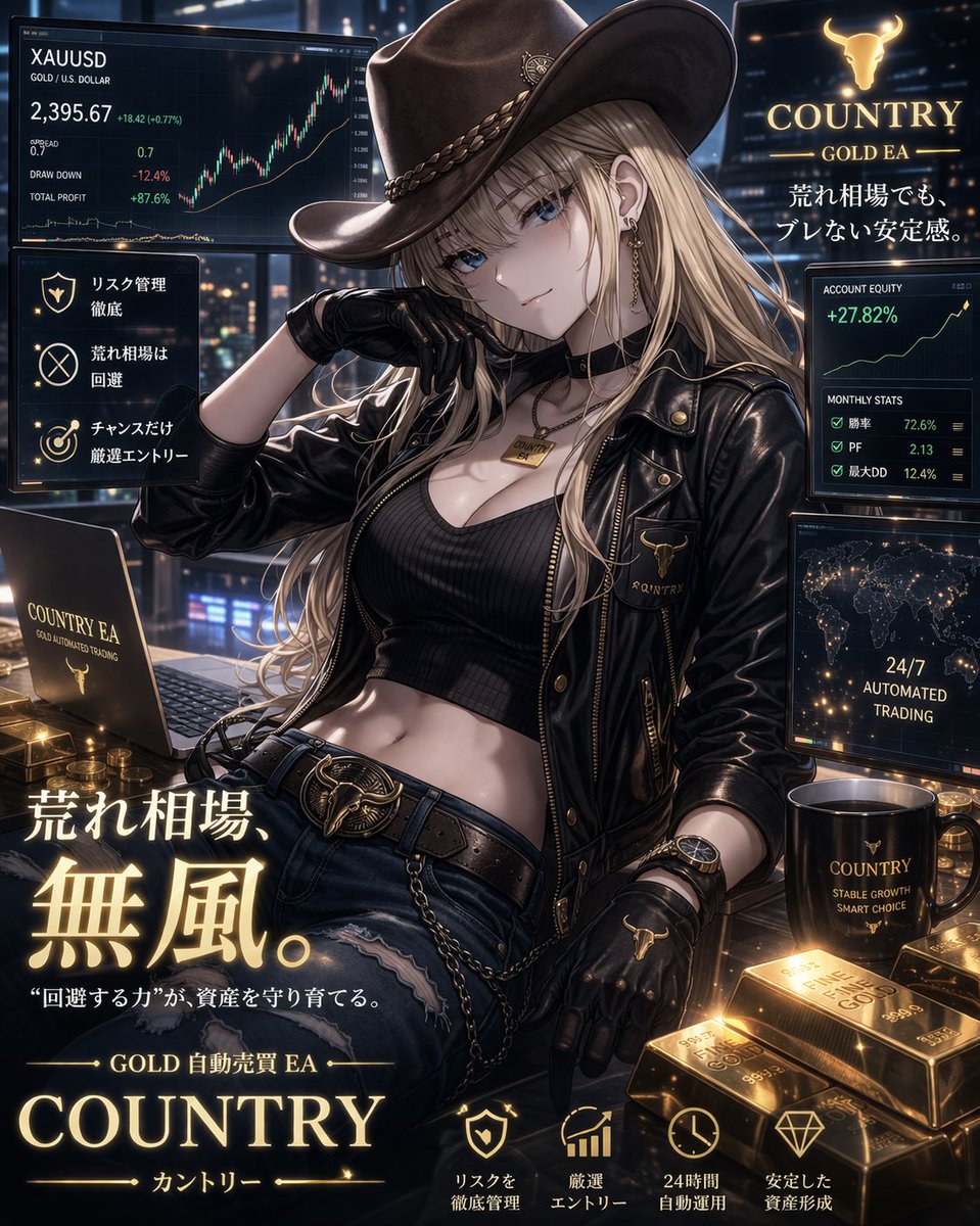 📊 3月の荒れ相場――
ロスカット報告が相次ぐ中で
崩れなかったEA😳

【カントリー】🎶
最大DD18%で乗り越え
＋887,342円

✔ 無理に入らない
✔ チャンスだけを狙う厳選エントリー

厳選しているのに、この利益✨

“攻めすぎない強さ”がここにある。

配布希望の方はプロフURLまで✅

FX/GOLD/自動売買