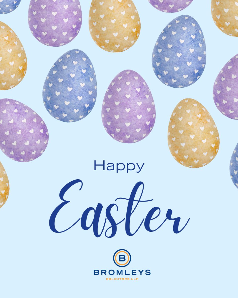 BromleysLLP's tweet photo. 🐰 Happy Easter from all of us at Bromleys! 🐰

Wishing you a lovely day and a relaxing Easter weekend🧺

#HappyEaster #Easter2026 #Bromleys https://t.co/SdJvE7WOUi