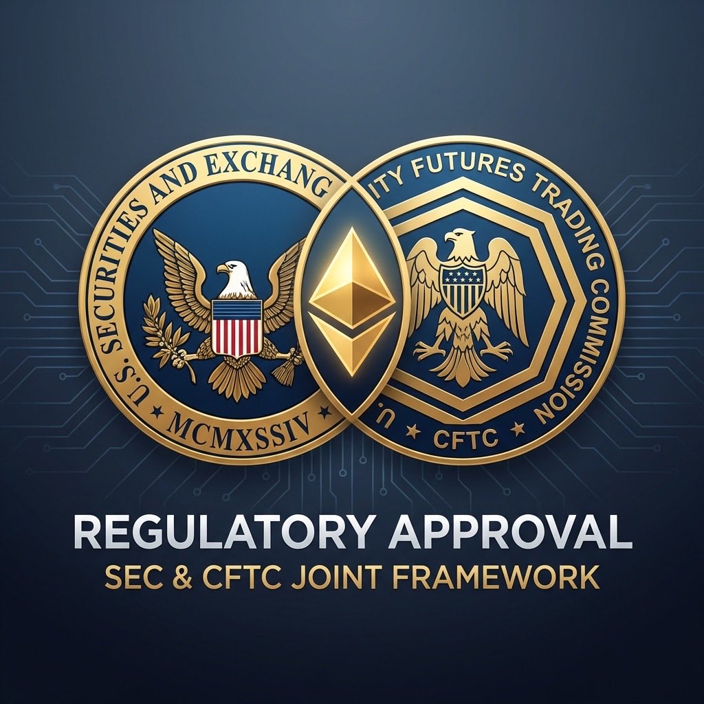 Dibaas100's tweet image. Breaking: SEC-CFTC Ethereum Cleared as Commodity

SEC + CFTC just cleared Ethereum as commodity. Institutional floodgates opening. Spot ETF approvals coming Q2. This is the moment we've been waiting for. 🚀"

#Ethereum #cryptocurrency #regulatoryframework #SEC