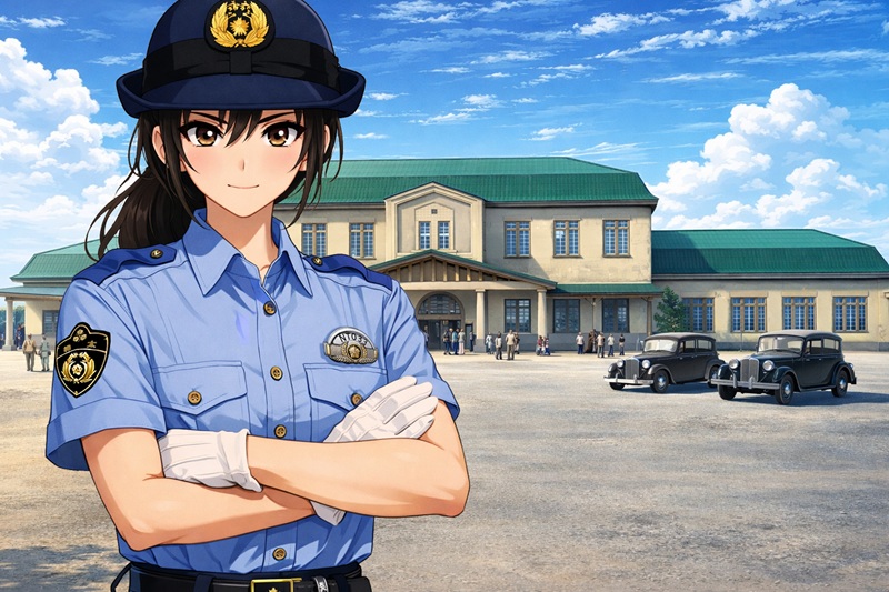 ayanee_worm's tweet photo. 豊原の治安を守ると使命感に燃えた女性警察官
駅前で袴姿の女子学生による置き引きを目撃し、現行犯逮捕
手錠を掛け警察署に連行し、灰色の作務衣に着替えて留置場に収���する
女子学生は物々しい牢屋を見て犯した罪に後悔し、手錠が掛けられた両手で顔を覆い泣いて許しを請うが、許されるはずもない https://t.co/rAoKID6Sjo