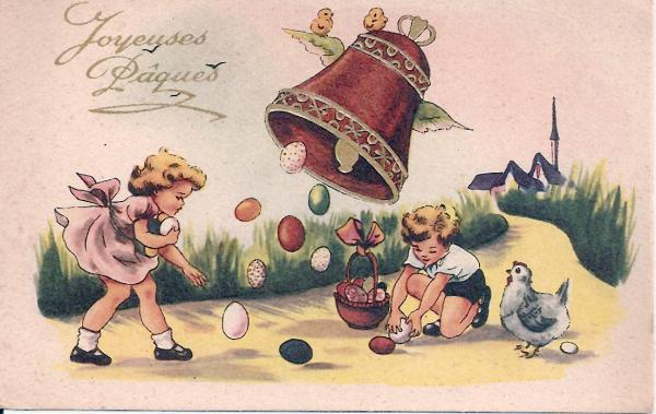robbertleusink's tweet photo. On Good Friday, every church bell goes silent

Parents in France used to tell their children the bells have grown wings and flown to Rome to be blessed by the Pope

On Easter Sunday they fly back, dropping chocolate eggs into gardens as they pass overhead

French children do not look for a rabbit