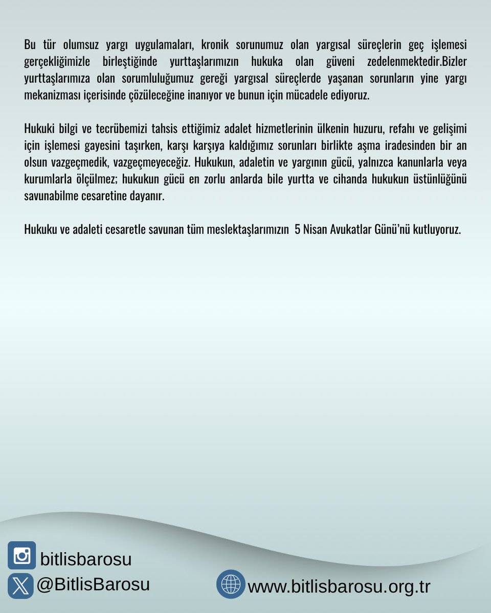 BİTLİS BAROSU tweet media