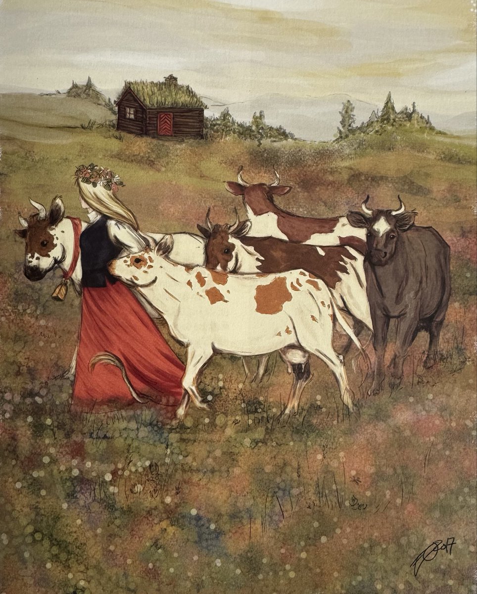 #FolkloreSunday

According to an old Norwegian folk belief, salt gained magical properties during Easter.

This magical salt, also known as "påskesalt" (Easter salt), was put in the cow bells to protect the cattle from being stolen by the hulders, otherworldly nymph-like