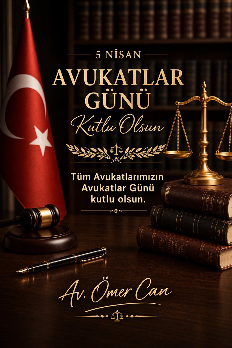 avomercan's tweet photo. ⚖️ 5 Nisan Avukatlar Günü  ! 

Hukukun üstünlüğünü savunan,  
adaletin sesi olan,  hak arama mücadelesinde dimdik duran tüm meslektaşlarımın  Avukatlar Günü kutlu olsun. https://t.co/PhWhjS4qLt