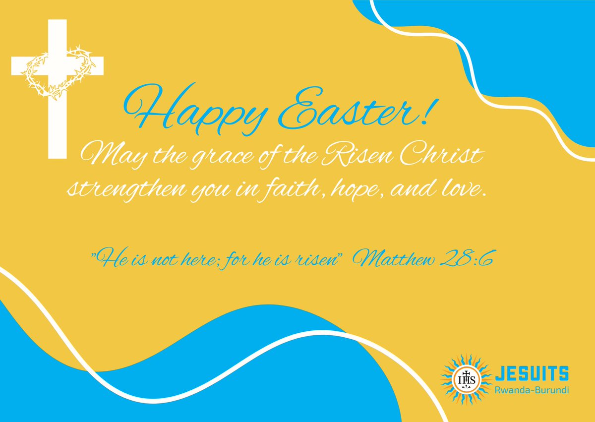 In the joy of the Resurrection, may the Lord renew our hearts and our mission.
Blessed Easter.
#HappyEaster #RwbJesuits