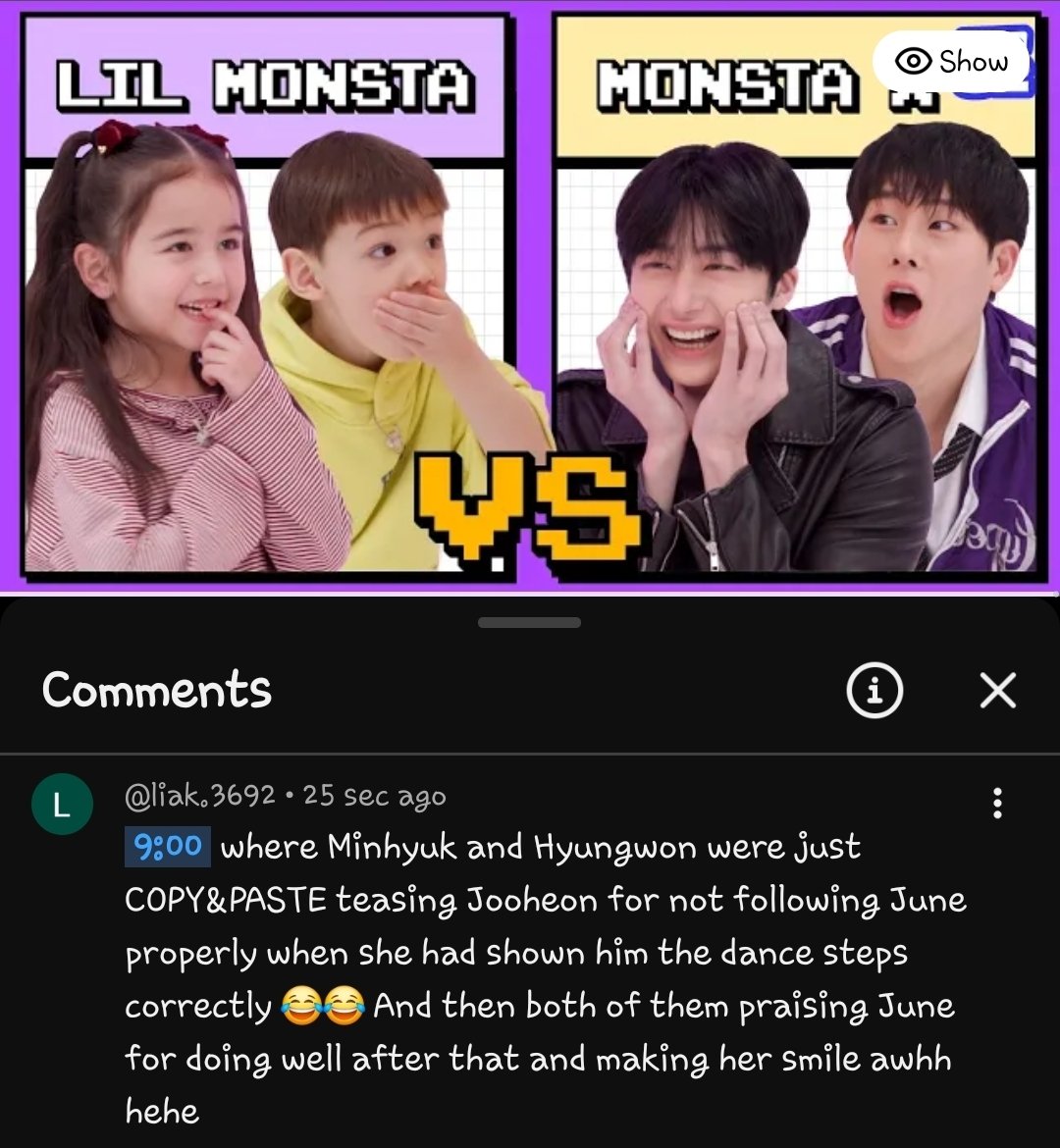 tomyluvshownu's tweet photo. Picking a single favourite part was hard bc it was so fun to see Monsta X playing with kids while still teasing each other during the game 😂 But I laughed so hard watching Minhyuk & Hyungwon teasing Jooheon in sync 🤣
#COPYnPASTE_MONSTAX #MONSTAXxhello82 #MONSTAX #hello82 @hello82official