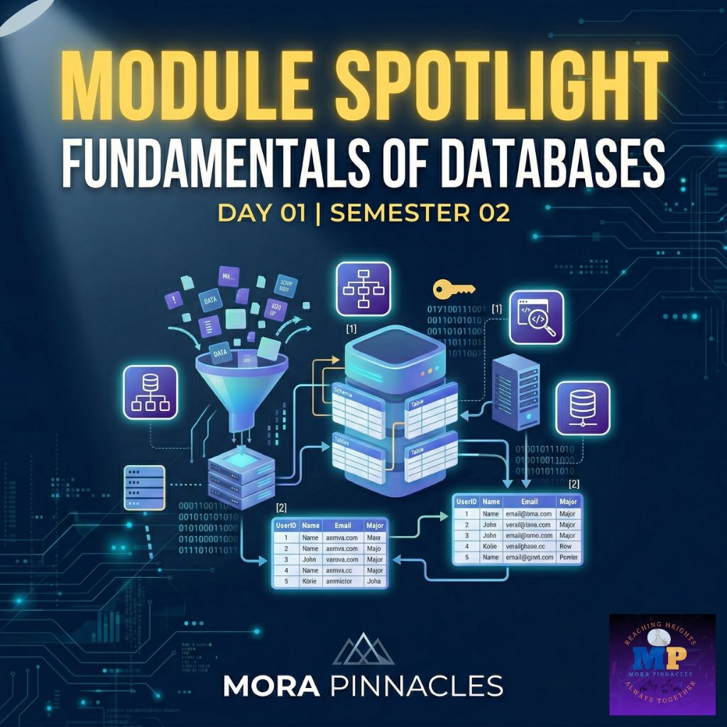 MoraPinnacles's tweet photo. MODULE SPOTLIGHT: Fundamentals of Databases! 🌟

Learn how a DBMS helps store data safely and find data quickly. From Metadata to the "Universe of Discourse"🚀

Watch Day 01 here: 🔗 https://t.co/LF6bBeP4cS

#MoraPinnacles #DBMS #Semester02 #BIT #UOM #ICT #Sinhala https://t.co/BTOwsWz4Jc