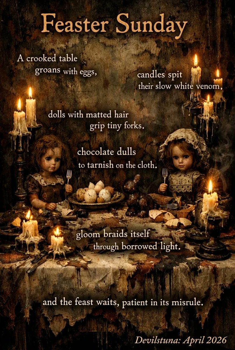 thedevilstuna's tweet photo. Feaster Sunday a poem for #eastersunday it's the full poem from which my #fragmentsfriday poem was taken.
Happy Easter
Don't have nightmares do sleep well 🤣🤣.
#Easter
#Easterpoem
#poetrycommunity
#writerscommunity https://t.co/RhxGuIkGJr