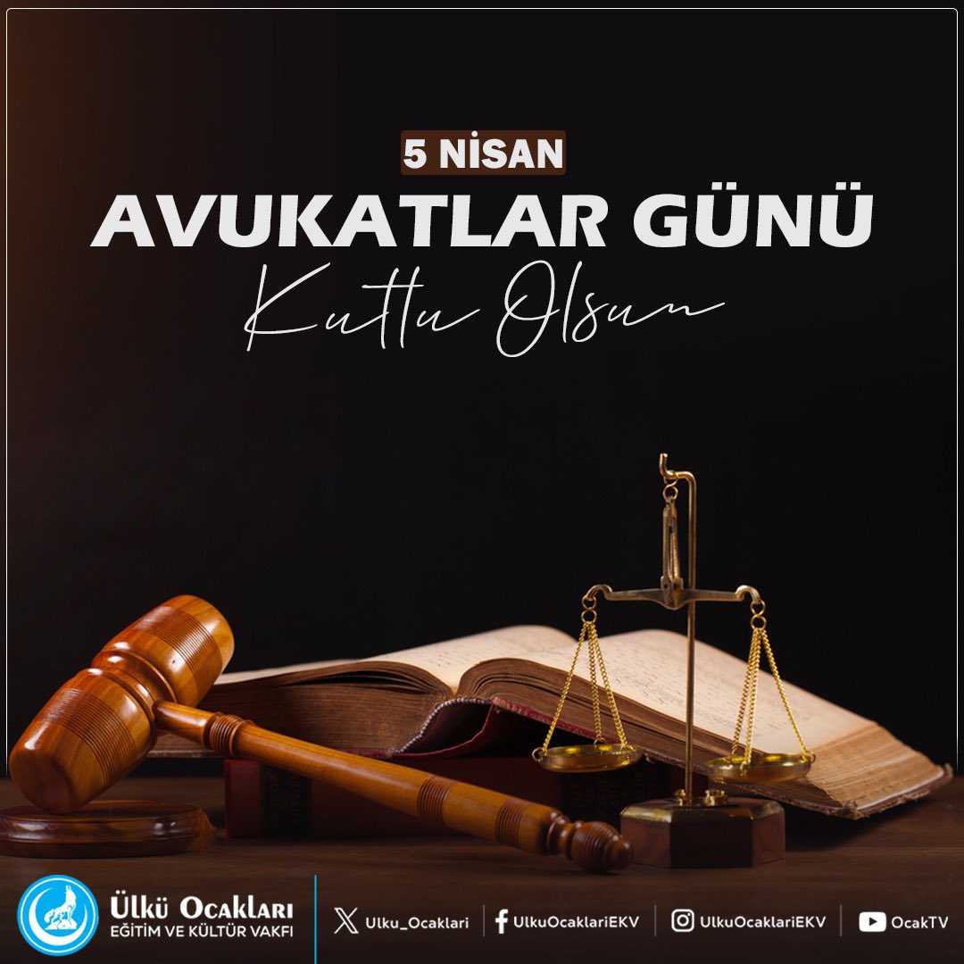 Tüm Avukatlarımızın 5 Nisan #AvukatlarGünü Kutlu Olsun