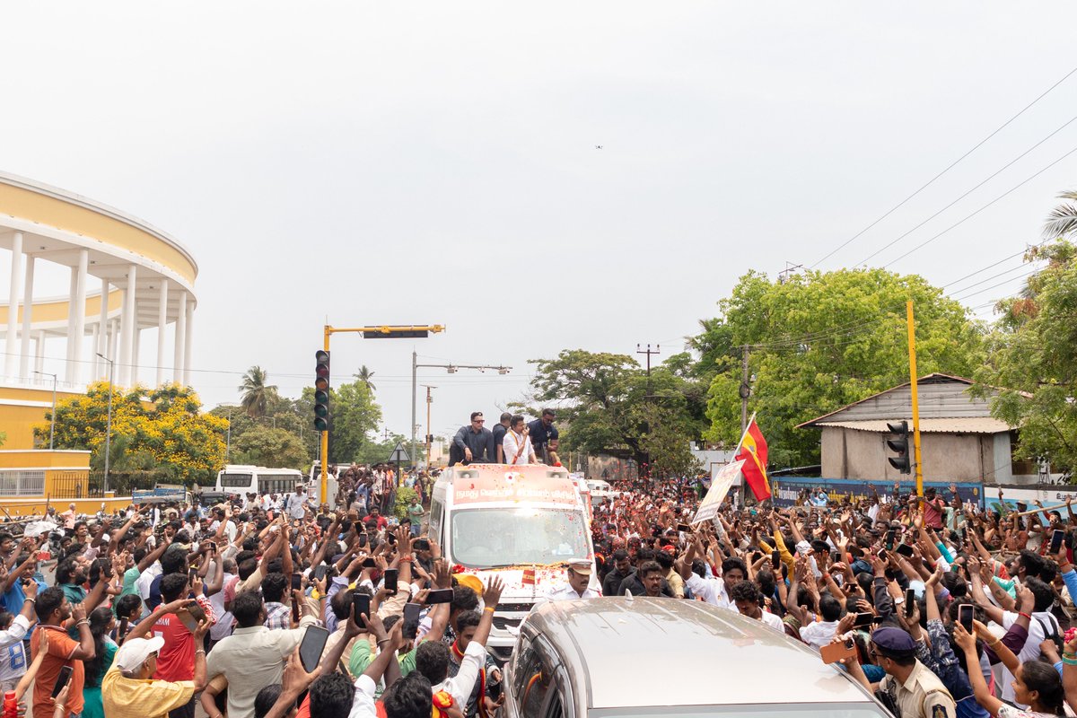 Whistle reaching every corner of #Pondicherry 🔥
Proud moment working for @tvkvijayhq in the #UngalVijayNaVaren campaign ❤️
For my leader Thalapathy <a href="/actorvijay/">Vijay</a> anna — always and forever 🙏
Thanks to <a href="/Jagadishbliss/">Jagadish</a>  anna &amp; <a href="/RamVJ2412/">Ramkumar</a>  anna 🤍 #TVK #ThalapathyVijay #VoteForWhistle
