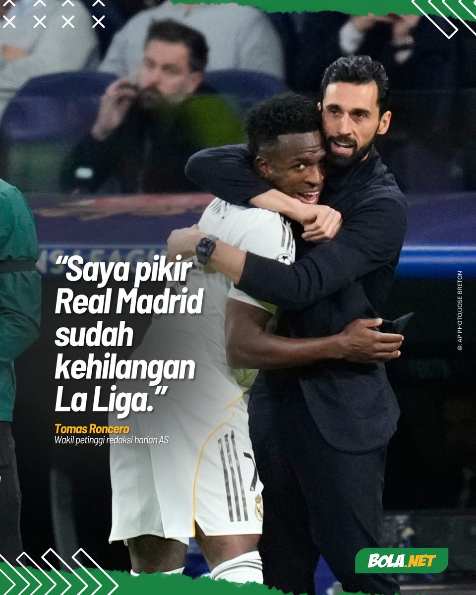 Bolanet's tweet image. Wakil petinggi redaksi harian AS, Tomas Roncero, bahkan menilai kekalahan dari Mallorca bisa menjadi pukulan besar bagi peluang juara Los Blancos.

Gimana, La Liga sudah fix lepas dari tangan Real Madrid?

#bolanet #blcbm #laliga #realmadrid