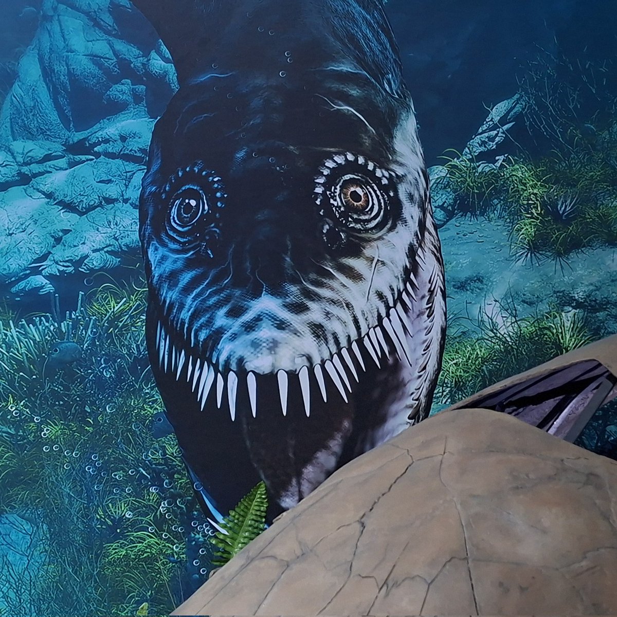 love it when a museum has the spookiest shit ever on a mural