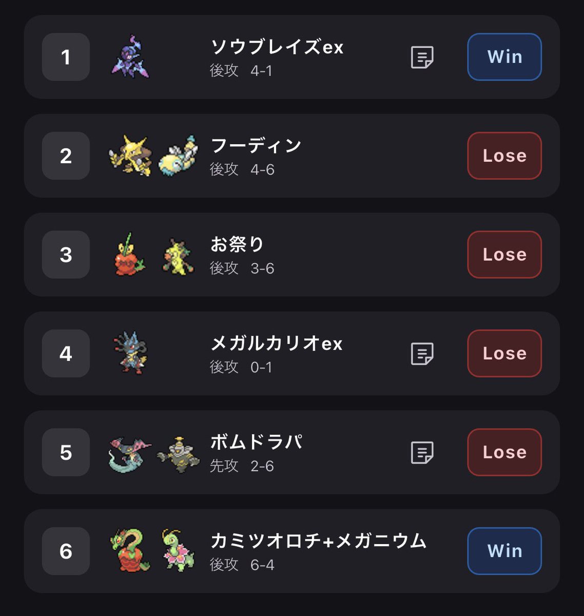 radiusu02's tweet photo. 結果出た様なので投稿します
2026年シティリーグS4
使用デッキ:メガメガニウムex
結果2-4
初ターンに緑ポンやサポ来ない事が多くて惨敗でした。 https://t.co/7aJZumWZyp