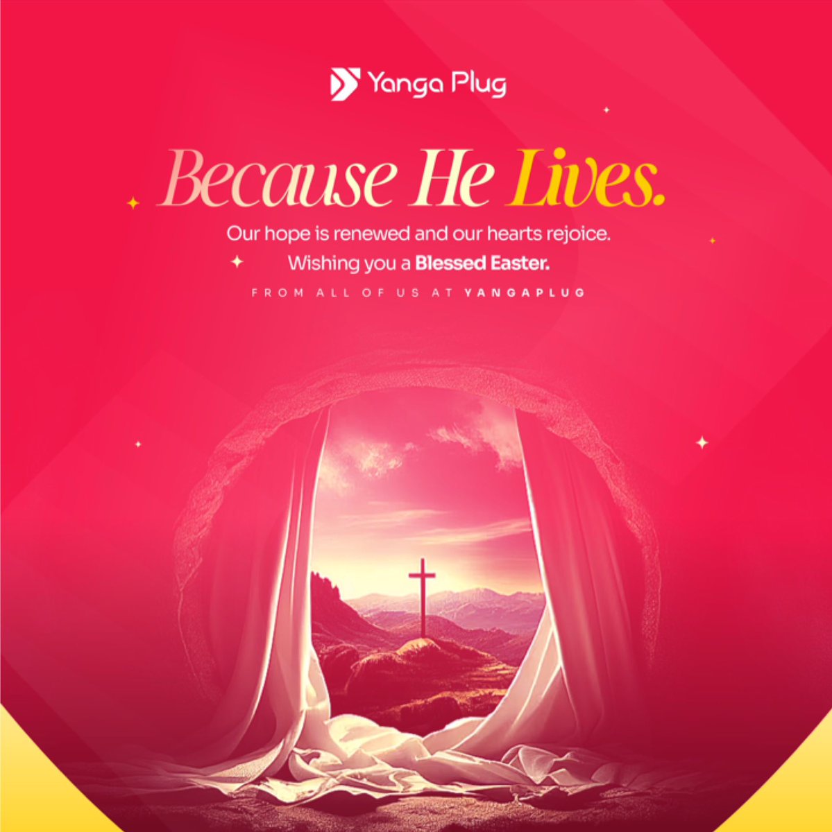 He is Risen, He’s Alive 

Happy Easter from all of us at Yangaplug! 🎉
#yangaplug #happyeaster