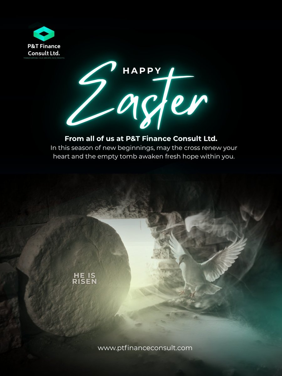 P_TFinance's tweet photo. In this season of new beginnings, the cross gives us forgiveness, and the resurrection gives us new life. 

Wishing you hope and joy this Easter!

#easter #heisrisen #happyeaster #P_Finance https://t.co/iyIVqdZoIl