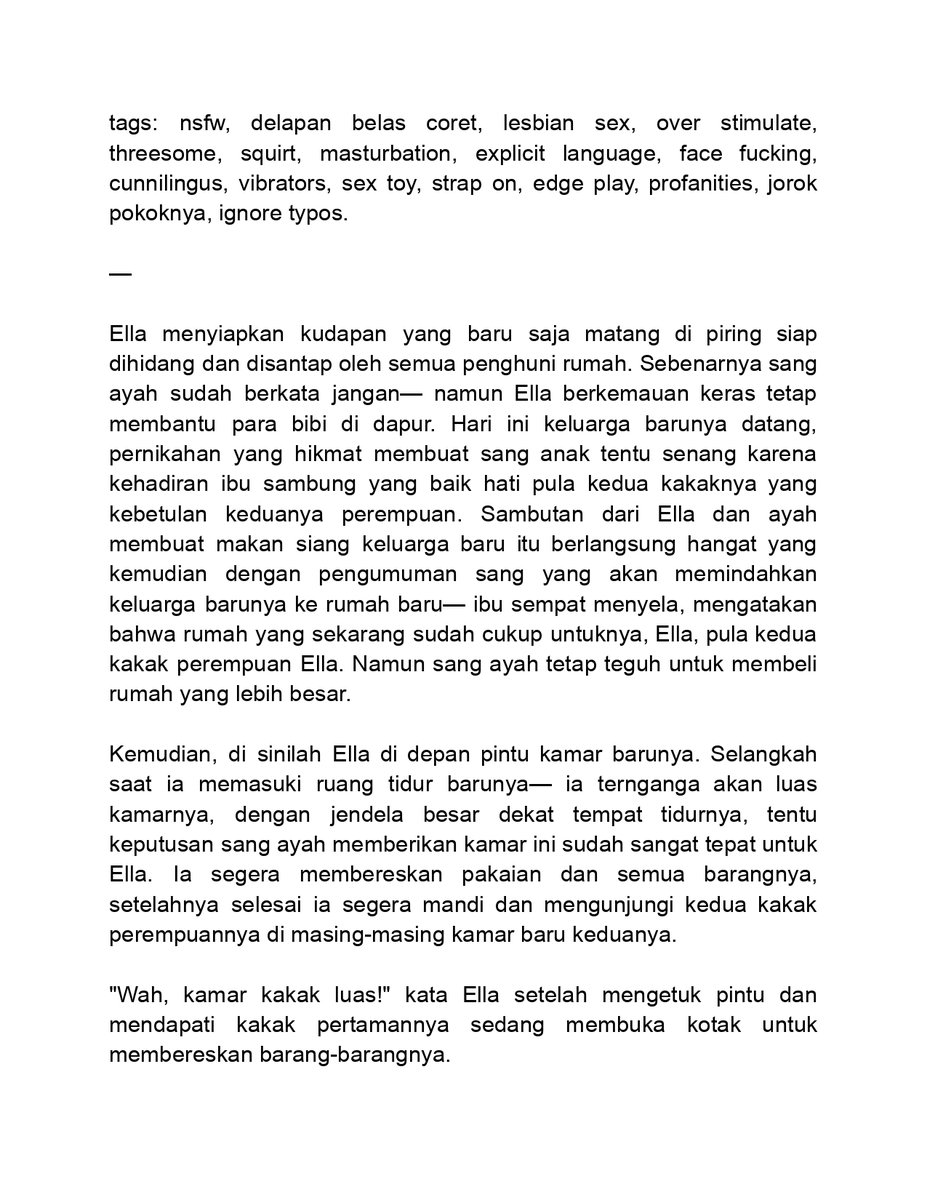 biduanlntrovert's tweet photo. ketika ayah dan ibu tidak di rumah, Ella dan kedua kakaknya menghabiskan waktu bersama.

tags: cinderella but nsfw, more tags inside. https://t.co/y9YPdNmmQE