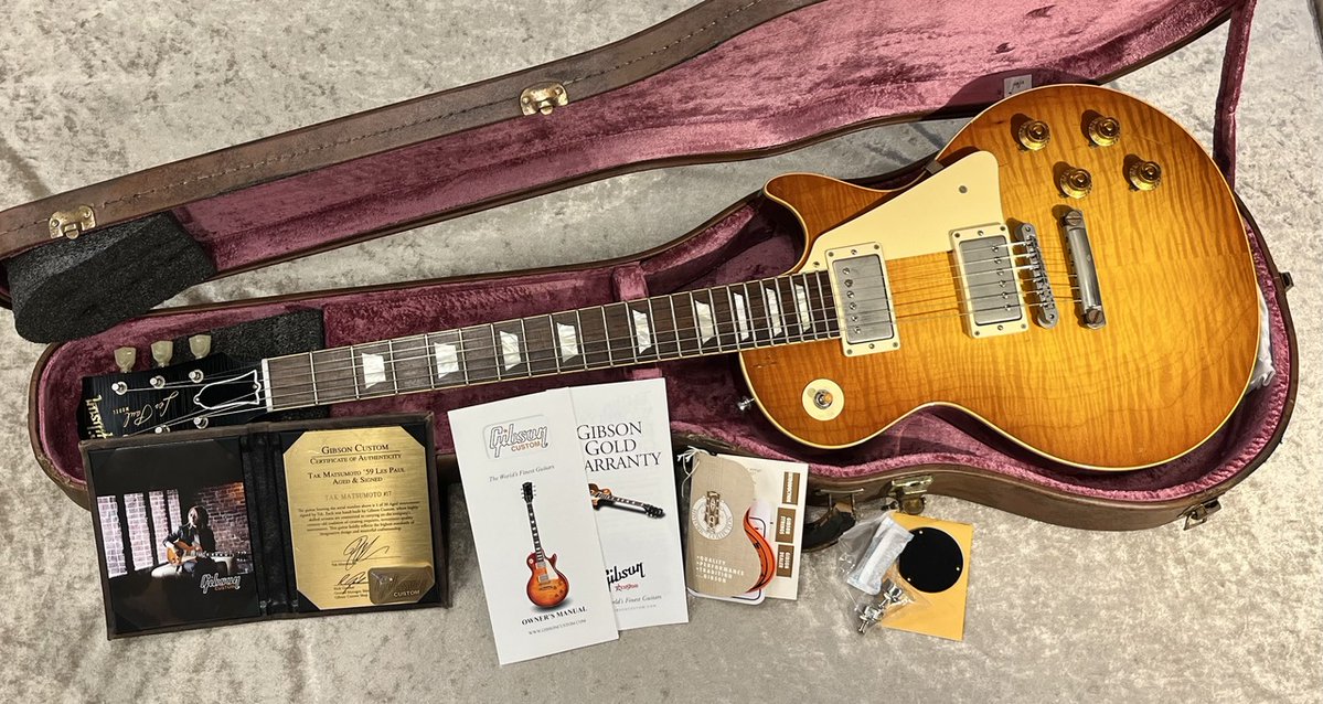 GCLUB_TOKYO's tweet image. 【2F新着品】
Gibson Custom Shop Tak Matsumoto 1959 Les Paul Standard Aged &amp;amp; Signed 2016年製USED

shop.kurosawagakki.com/items/2957582
digimart.net/cat01/shop35/D…

#gibsoncustomshop