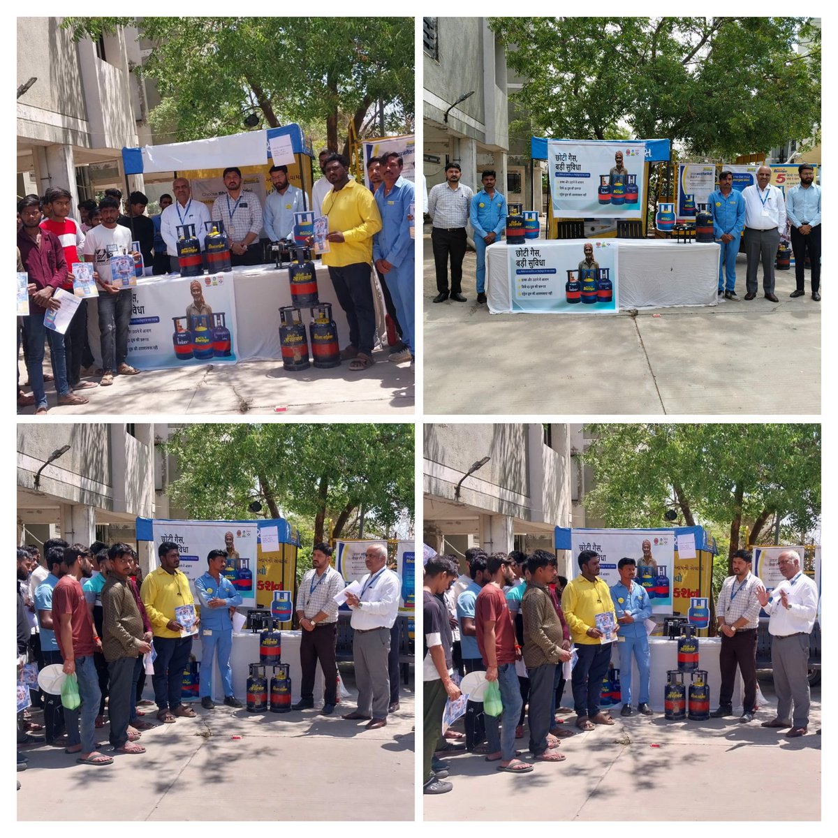 BPCLAhmedabad's tweet photo. BPCL Ahmedabad Territory conducted an 5kg FTL awareness campaign at worker housing complex at GIDC sanand.Around 7000 family stay in the complex. BPCL officers and distributor team explained the ease of connection and availability of 5kg FTL cylinder to the workers.#staycalmIndia https://t.co/1HhIFbDByd