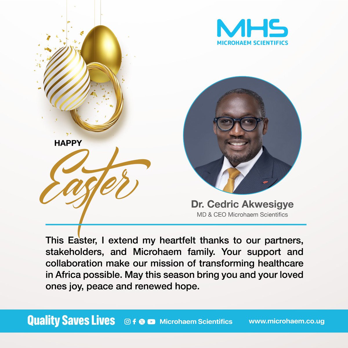 ✝️ This Easter, we celebrate hope, renewal, and progress! Uganda 🇺🇬 now uses locally made HIV test kits, a step toward self-reliant healthcare &amp; Africa Health Agenda 2040 🧪.
#ProudlyUgandan #BUBUinHealth