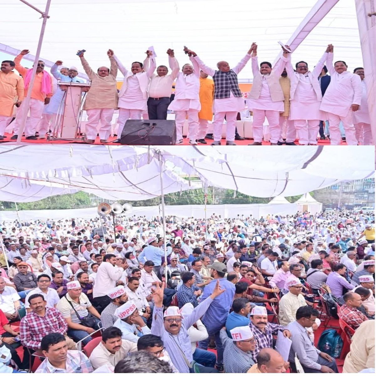 TFI -Teachers Federation of India के राष्ट्रीय अध्यक्ष Dr Dinesh Chandra Sharma जी नेतृत्व में आज दिल्ली के रामलीला मैदान में टीईटी अनिवार्यता के विरोध में  महारैली हुई संपन्न l लोक सभा सांसद माननीय जगदंबिका पाल जी ने  महा रैली में उपस्थित होकर संबोधित किया l

#NoTetBeforeRteAct