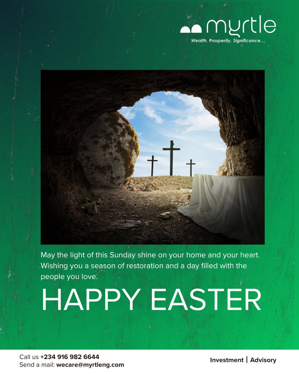 Light always follows the darkest moments.

As you celebrate today, may this season inspire smarter financial decisions and a future defined by prosperity. The right choices today can shape the wealth you build tomorrow.

Happy Easter from all of us at Myrtle Financial Group.