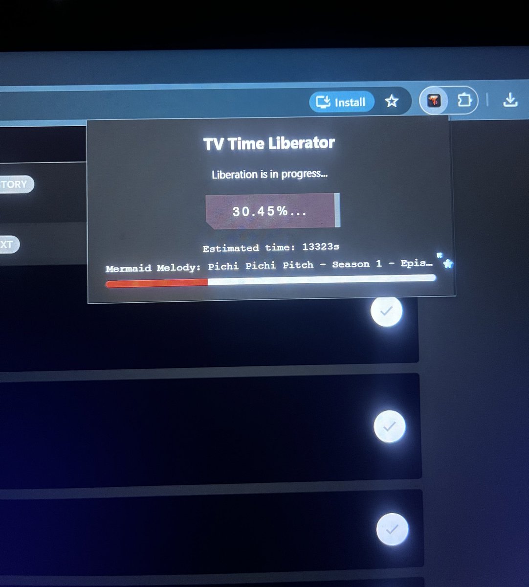 Esportando la mia lista di tv time con uno storico di 10 anni