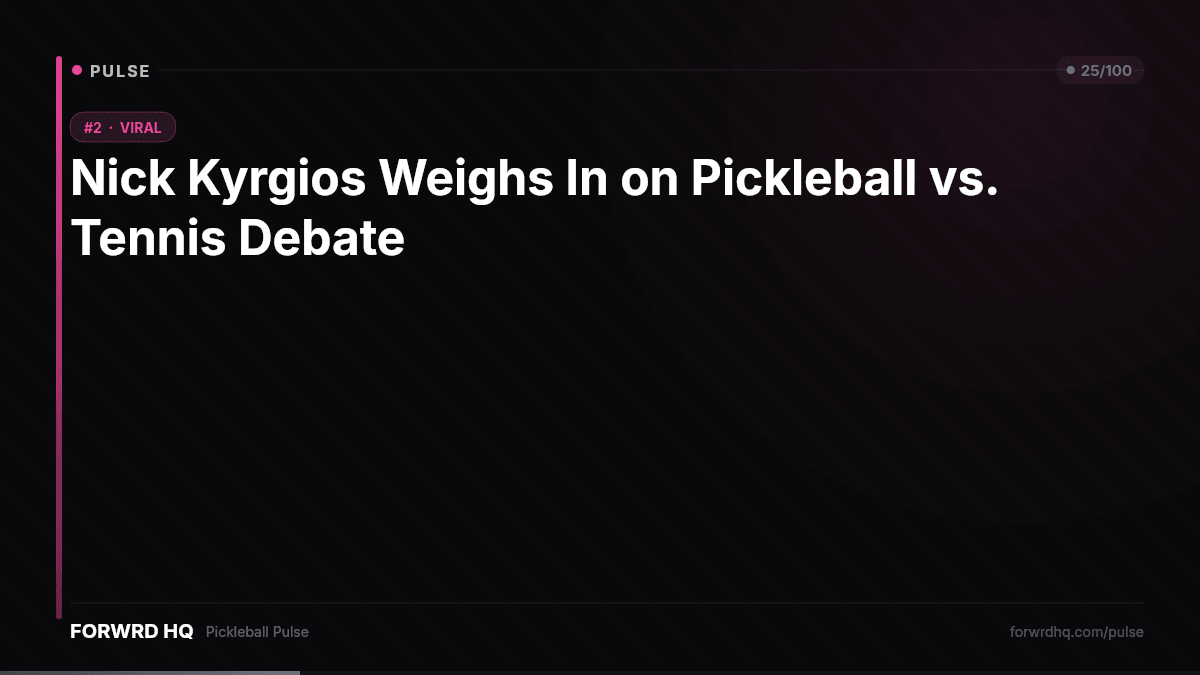 goforwrd's tweet photo. kyrgios weighing in on the pickleball threat is wild — dude knows tennis needs to adapt. the sport's growing too fast to ignore 🎾

https://t.co/u2lOyNIEo0

#Pickleball https://t.co/I7LiGU7PxT