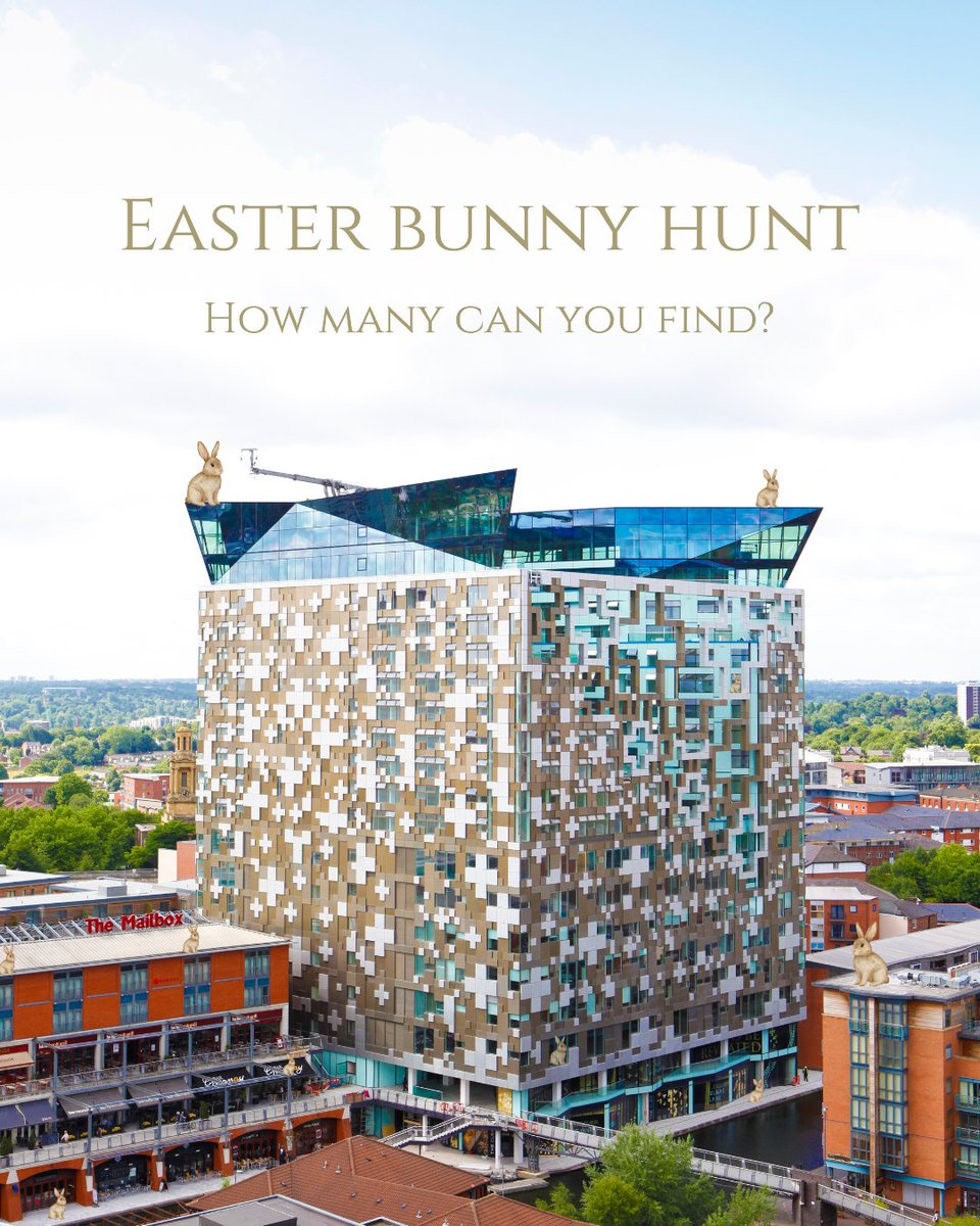 thecubebham's tweet image. Happy Easter, Birmingham, from everyone at The Cube. 🐰

We’ve hidden a few bunnies around… how many can you spot? 👀

#Easter #TheCube #Birmingham