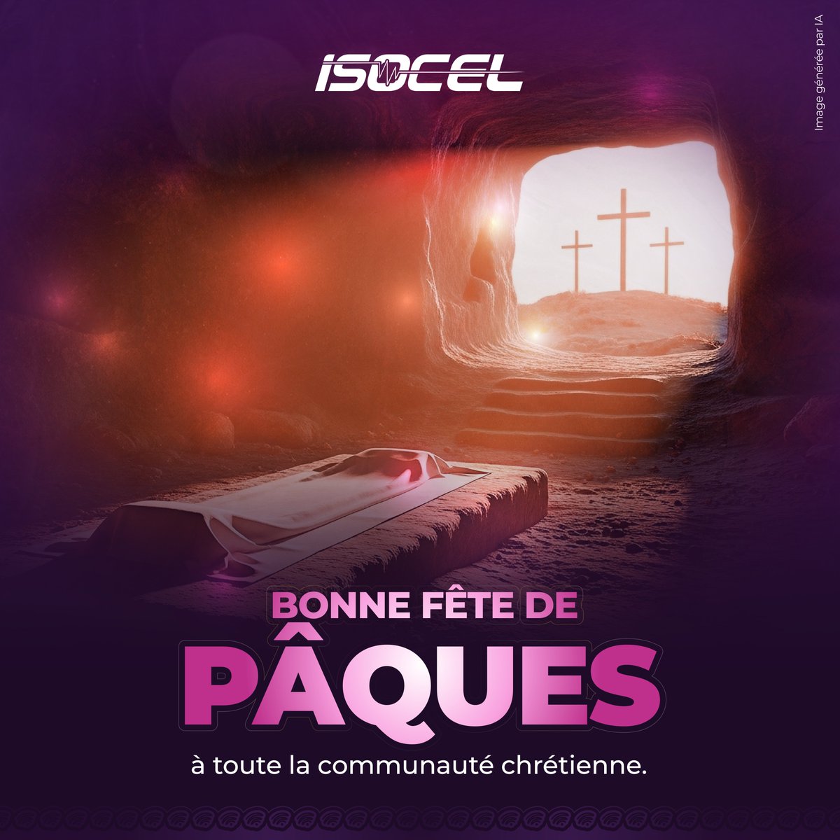 isoceltelecom's tweet photo. #JoyeusesPâques à toute la communauté chrétienne.
Cette célébration, symbole d’espérance et de renouveau, nous rappelle la force des nouveaux départs et le triomphe de la lumière face à l’obscurité.
#ISOCEL vous souhaite de Joyeuses Pâques avec vos proches !
#ToujoursAvecVous https://t.co/SlrpyYgkEO
