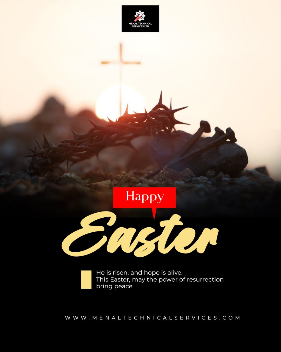 MenalTechnical's tweet photo. He is risen and hope is alive.  
Wishing you peace, renewal, and joy this Easter Sunday

#HeIsRisen #HopeIsAlive #EasterSunday #Easter2026 #ResurrectionSunday #NewBeginnings https://t.co/iYDdUpp0wH