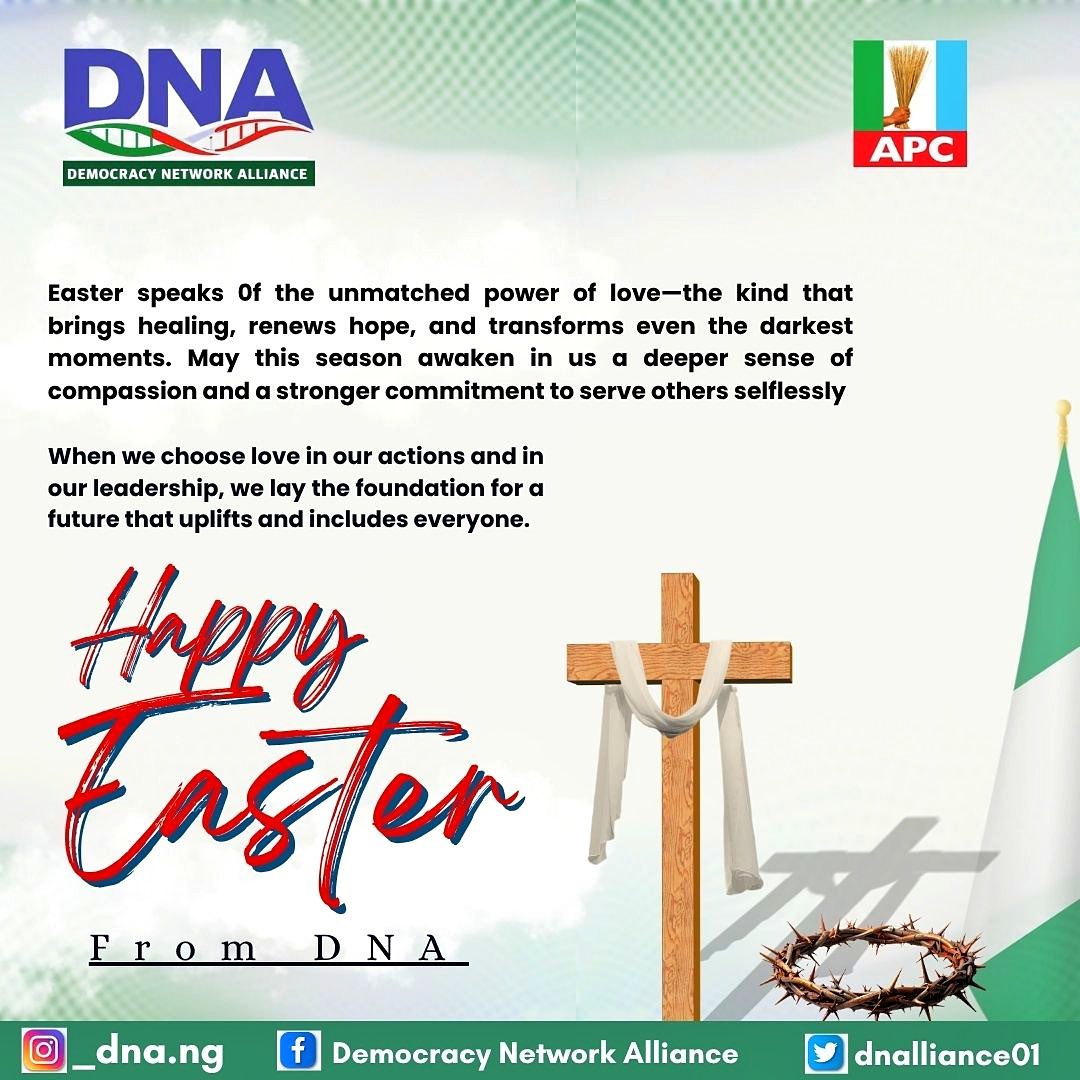 dnalliance01's tweet photo. May this season awaken in us, a deeper sense of compassion and a stronger commitment to serve others selflessly. 

Happy Easter celebrations from all of us at DNA. https://t.co/iTXUVLBGWI