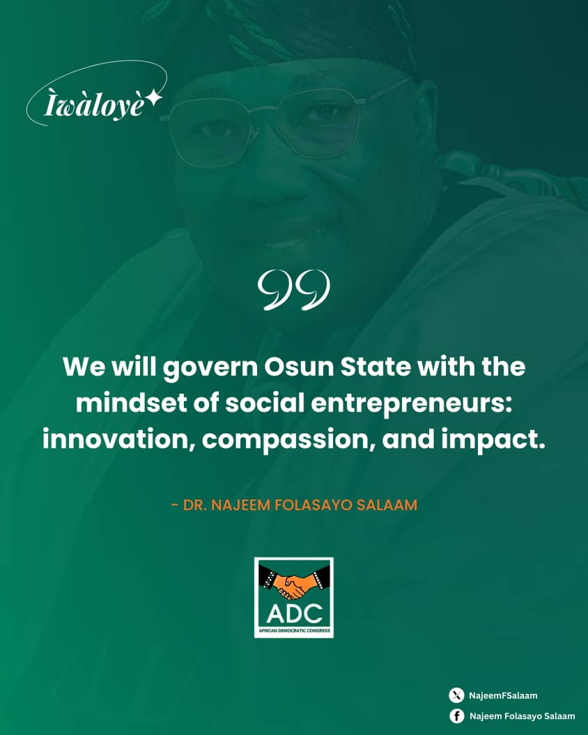 PrinceAdedeji_2's tweet photo. 1) Innovation, compassion, and real results, the future of Osun starts here. #Iwaloye2026

2) A new mindset for governance: people first, progress always. #Iwaloye2026

3) From vision to action, building an Osun that works for everyone. #Iwaloye2026

4) Not just promises, but imp https://t.co/m2cWJid2OQ