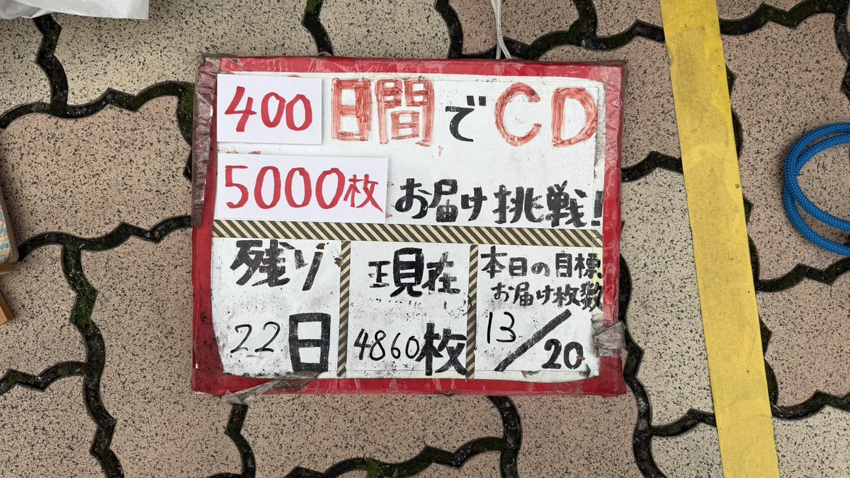 shun1210711's tweet image. 国分寺路上ライブ終了🎤
なんとCD13枚分お届け‼️‼️😍
クリスマスワンマンチケットも
沢山お渡しできた‼️🎫

次回は4/26(日)の13:00-16:30で
国分寺で歌います‼️🎤

🎧本日4/5の配信🎧
17LIVE(通常)→21:00-22:00✨
TikTokライブ→21:00-22:00✨
17LIVE(アーミー)→22:00-22:30✨
#17LIVE #TikTokライブ