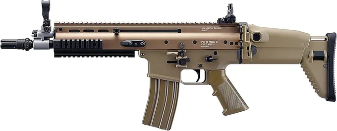 20式に一番近いのはBREN3だな SCARを親において そこにオペロッド式の短ガスピストンをぶち込んだもの。 頑丈なアッパーの前端をチャンバーブロック、後端にリコイルスプリング受け等を置いて反動制御にしている。